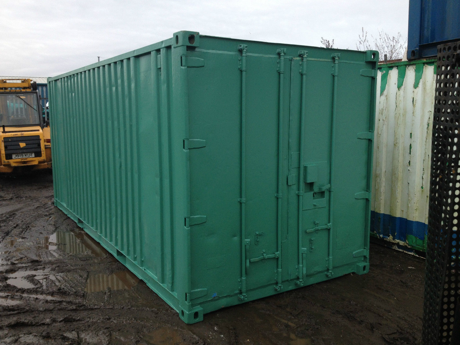 20ft x 8ft Green Used Shipping Container — www.globalshippingcontainers