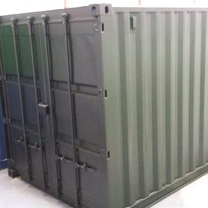 15ft x 8ft Used Shipping Container doors closed