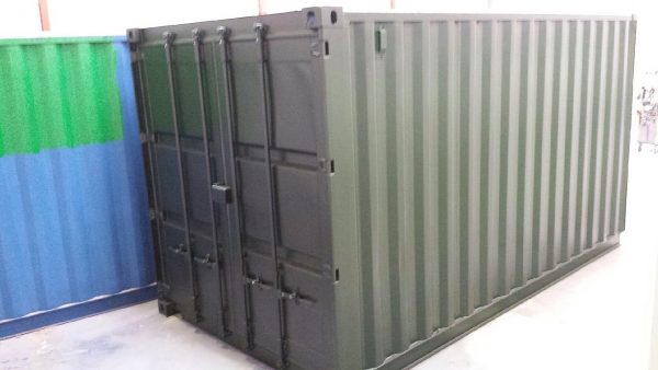 15ft x 8ft Used Shipping Container doors closed