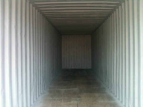 40ft x 8ft Used High Cube Shipping Container interior