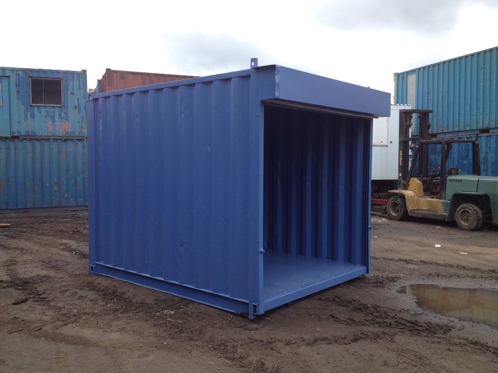 10ft x 8ft Blue Used Shipping Container With Roller Shutter | www ...