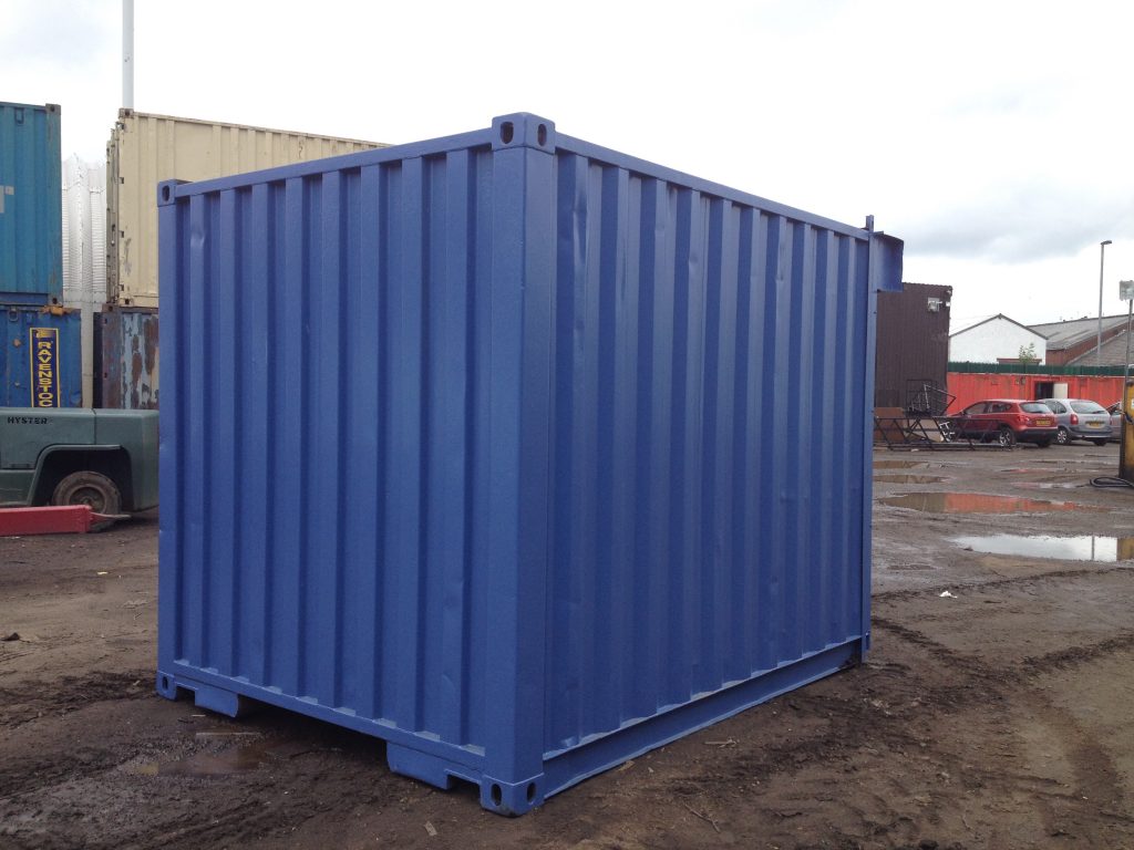 10ft x 8ft Blue Used Shipping Container With Roller Shutter | www ...