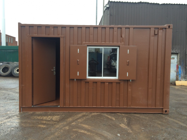 15ft x 8ft Used Shipping Container with Window