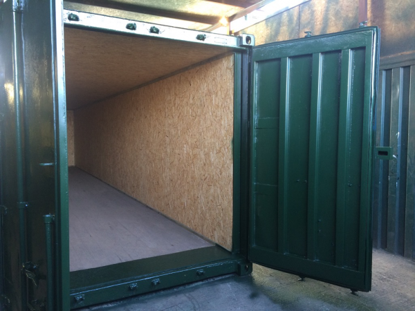 40ft x 8ft Lined Shipping Container