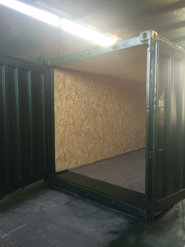 40ft x 8ft Lined Shipping Container