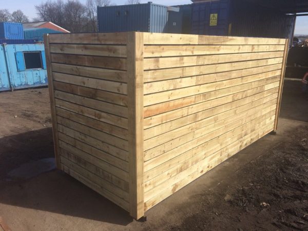 20ft x 8ft Blue Used High Cube Shipping Container Timber Cladded
