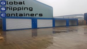 40ft x 8ft Blue Roller Shutter Shipping Container | www ...