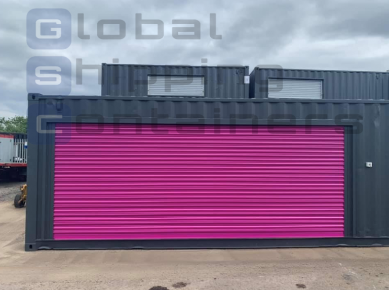 40ft x 8ft Pink Double Roller Shutter Shipping Container | www ...
