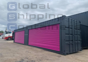 40ft x 8ft Pink Double Roller Shutter Shipping Container | www ...